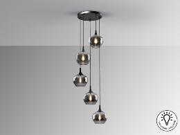 OPAZ-LAMPARA 5L NEGRO/SMOKE - SCHULLER