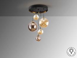 DARK-LAMPARA 5L NEGRO-LATON - SCHULLER