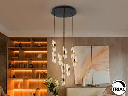 ILIADA- LAMPARA 9L NEGRO-ORO D50 - SCHULLER