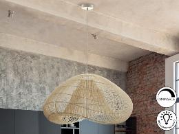 SABAH - LAMPARA RATAN BLANCO 100CM - SCHULLER