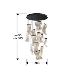 VELOS LAMPARA 13L NEGRO DIMABLE - SCHULLER