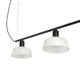 Lampara lineal TATAWIN S Colgante cristal blanco Faro