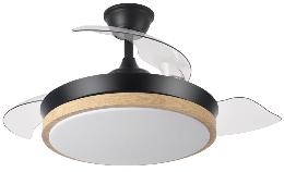 Ventilador EVROS Mini Negro-Madera Fabrilamp - Motor DC Ø91cm