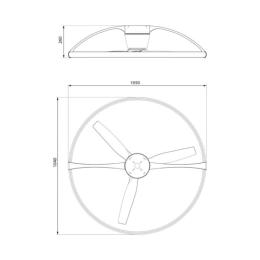 Ventilador Nepal con luz LED Negro- MANTRA - Motor DC - Ø105cm