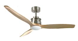 Ventilador CORON Niquel Pino Sunaca LED - Motor DC 132cm Ø.