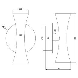 Aplique ALDA blanco 2 x 50w gu-10 - ALEMAR