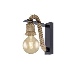 Aplique ROPE negro 1 x 60w e-27 - ALEMAR