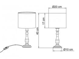 Sobremesa GABÓN cuero 1 x 60w e-27 - ALEMAR