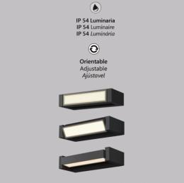 Aplique exterior LONGO negro 12w - ALEMAR