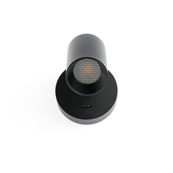 Aplique STAN negro con interruptor Faro Barcelona 