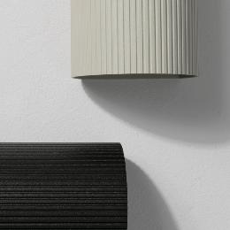 Aplique SOLE redondo gris estriado Faro Barcelona 