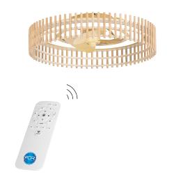 Ventilador BAMBU - Forlight. Luz LED Ø61cm