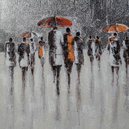 Cuadro LLUEVE Schuller - Pintura 140x70 cm