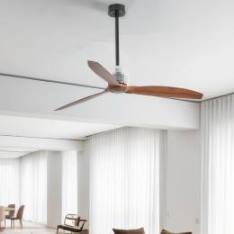 Ventilador DECO FAN Negro FARO - Motor DC Sin luz 128cm.Ø