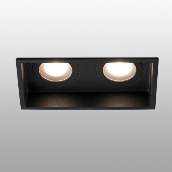 Empotrable Hyde Faro Negro 2 luces 171x89mm