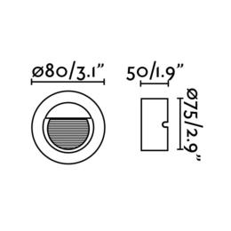 Empotrable pared exterior MINI RACING LED gris oscuro Faro