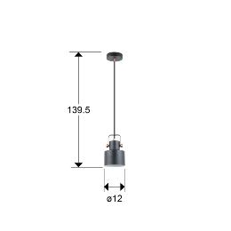 i3-ERIKA- LAMPARA 1L NEGRO-COBRE - ILUMINACION i3 By SCHULLER