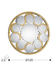 Espejo ZENDAYA - Schuller - Ø120 cm
