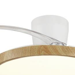 Ventilador Retractil Melody-S Blanco madera con base P&B - Motor DC. 41-92cmØ.