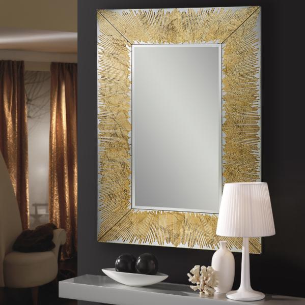 Espejo AURORA Rectangular oro - Schuller - 120X80