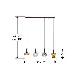 SCARLETT - LAMPARA 4L- COLORES - SCHULLER