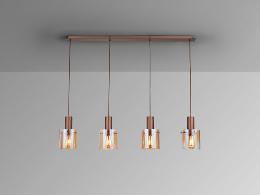 VENIZE LAMPARA 4L COBRE-AMBAR - ILUMINACION i3 By SCHULLER