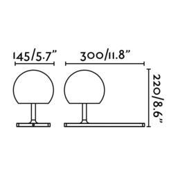 Sobremesa NIKO GLASS Con cargador movil blanco Faro