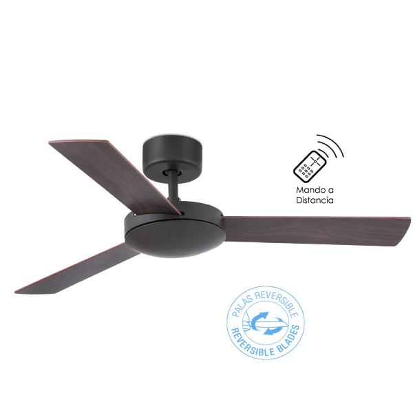Ventilador Mini Mallorca FARO Marrón sin luz 106cm.Ø