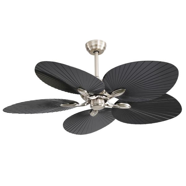 Ventilador CHAW sin luz Niquel Fabrilamp Motor DC. 132cm.Ø