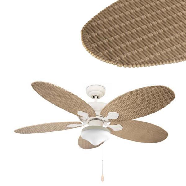 Ventilador Phuket Leds-c4 Beige + Luz 132cm.Ø