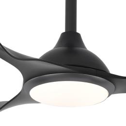 Ventilador Caiman Negro Fabrilamp - Motor DC. 89cm Ø. Luz LED