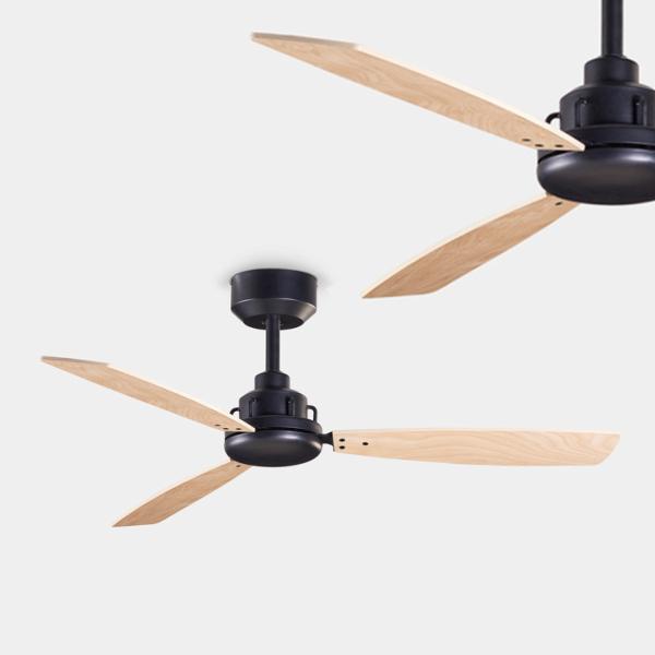 Ventilador XALOC Sin luz Negro/Pino Ø100 cm LEDSC4 Motor DC