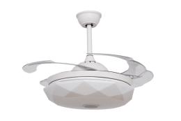 Ventilador Tegaluxe - Music Blanco aspas retractiles 107cm.Ø