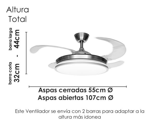 ventilador de techo tegaluxe bior