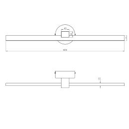 Aplique led TARIK negro led 15w 810lm 4000k - ALEMAR