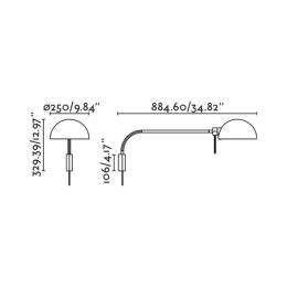 Aplique DOMINICA XL Negro beige Faro Barcelona