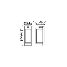 Aplique Kerala Faro gris oscuro. Iluminación de exterior LED.