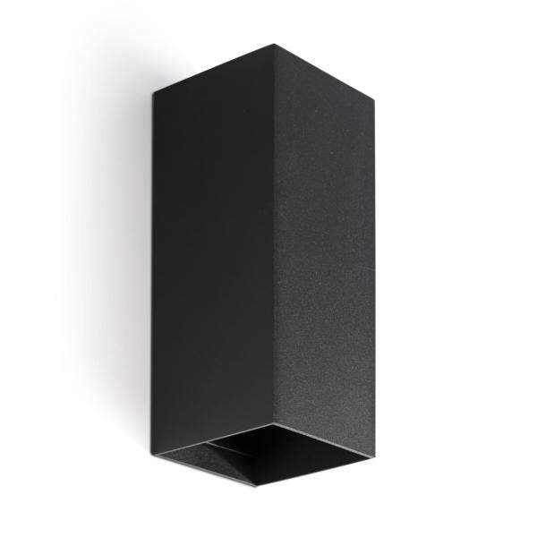 Aplique LUNE 2 Luces cuadrado negro Faro Barcelona