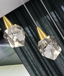 Lampara techo 12 luces AQUARIA Oro - Schuller - Luz LED