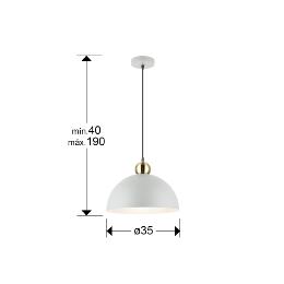 POLO LAMP 1L -GRIS/LATON - ILUMINACION i3 By SCHULLER
