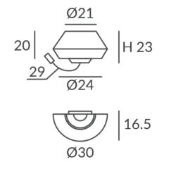 Aplique de pared con lector Banyo OLE Ø30cm - Varias Tonalidades