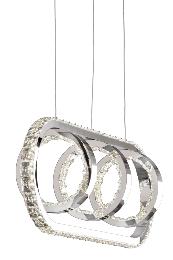 Lampara Monaco Acontract-luz. 3 aros + E. Oval LED 