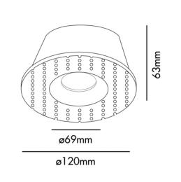 Empotrable Fresh Faro Redondo sin marco Ø 90mm