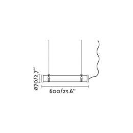 Colgante SCUBA Faro - Iluminación LED - Tubo 60cm 