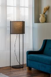 Lámpara de pie DRUM negra/gris Faro Barcelona