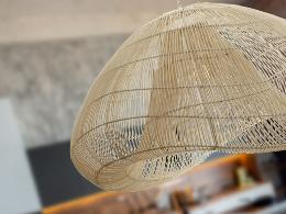 SABAH - LAMPARA RATAN BLANCO 100CM - SCHULLER