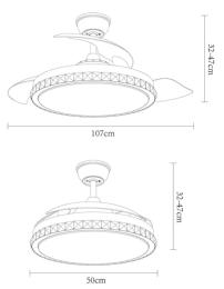 Ventilador BILIKU Niquel - Fabrilamp.  Motor DC Ø108cm