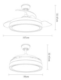 Ventilador CRIADOR Oro envejecido - Fabrilamp. Motor DC Ø108cm