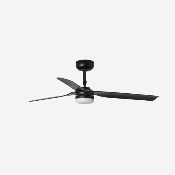 Ventilador Punt FARO Negro con luz LED 130cm.Ø