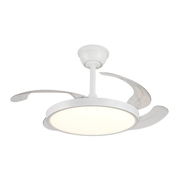 Ventilador Retractil Melody-L Blanco P&B - Motor DC. 48-108cmØ.